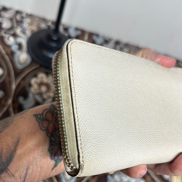 Coach Beige Zip-Around Wallet - Picture 8 of 16